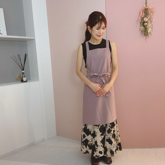 サロンオリジナルエプロン(モーヴピンク)