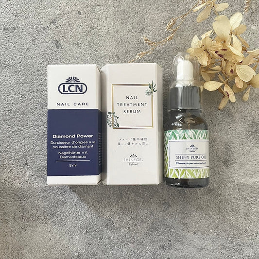 美爪ケアセット(トリートメントセラム・グロウンケアオイル・ダイアモンドパワー)